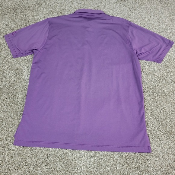 Turtleson Tour Performance Mens XL Purple Stretch Polo Short Sleeve - Picture 3 of 5